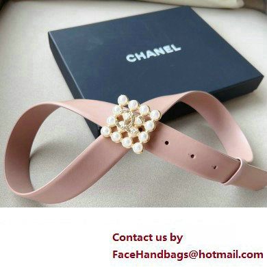 Chanel Width 3cm Metal  &  Glass Pearls calfskin belt AAA036 05 2024